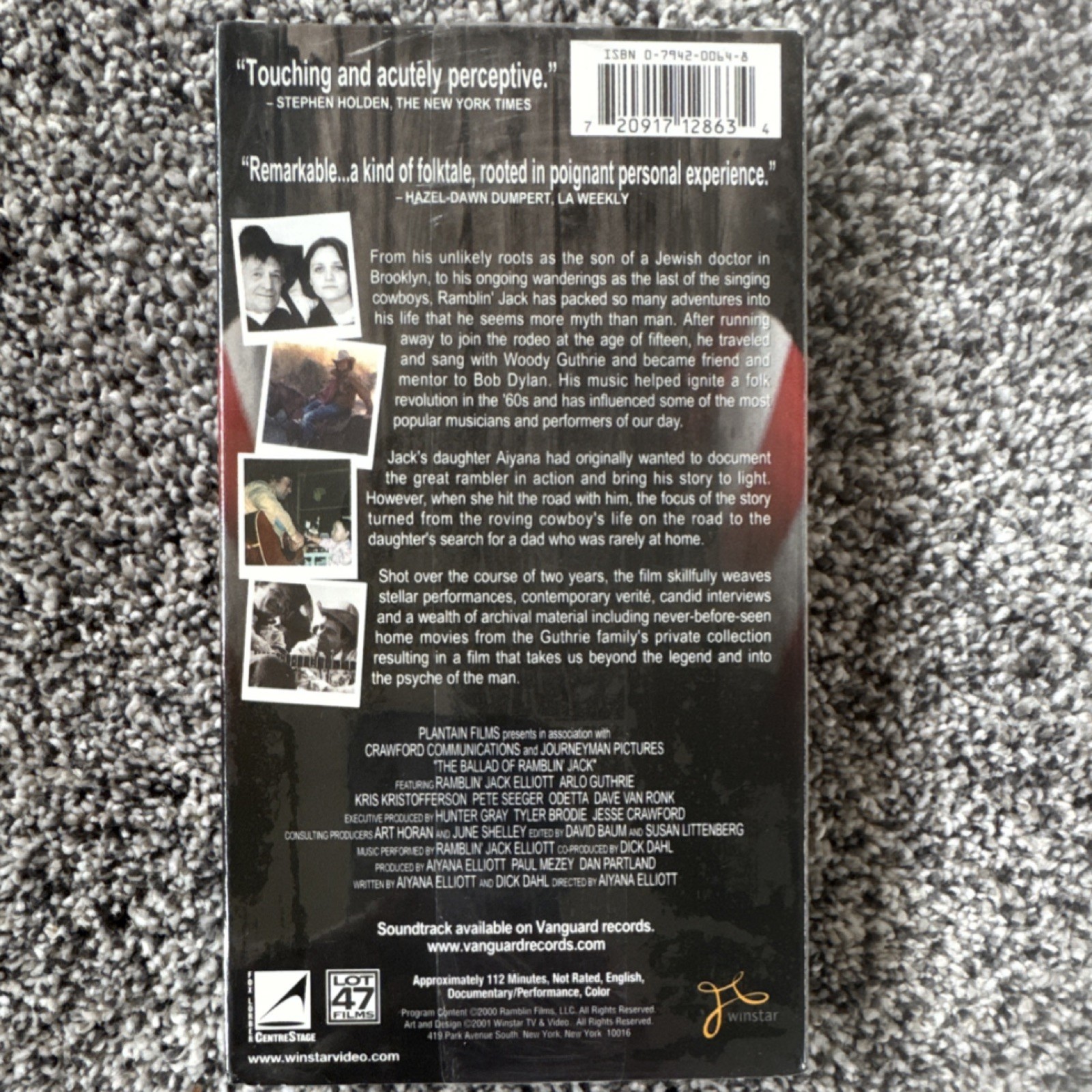 The Ballad of Ramblin’ Jack VHS Ramblin’ Jack Elliott Documentary Winstar NTSC