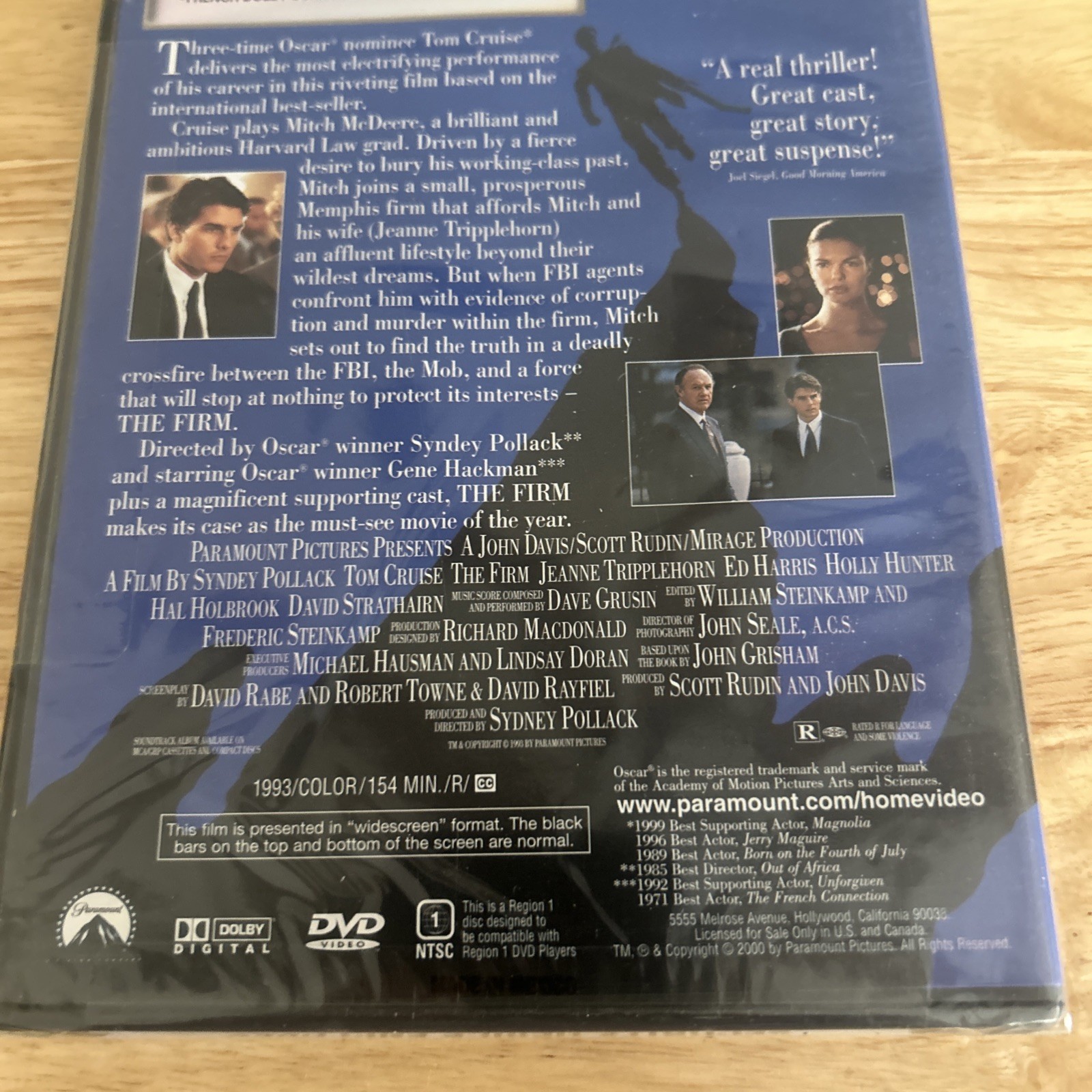 The Firm (DVD, 1993)Drama Tom Cruise Gene Hackman 2000 Edition- NEW Authentic US