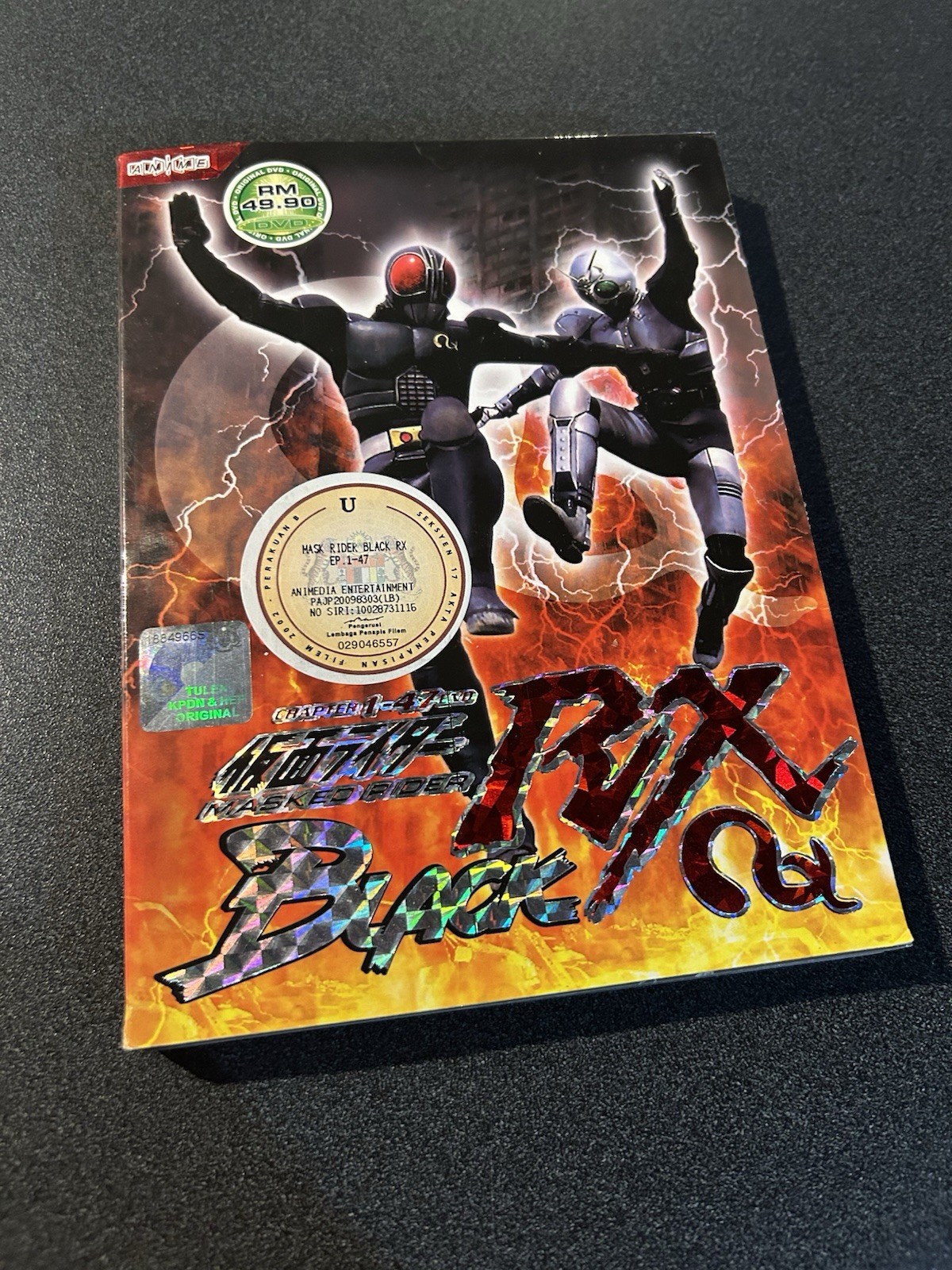 Kamen MASKED RIDER RX BLACK DVD Rare Anime