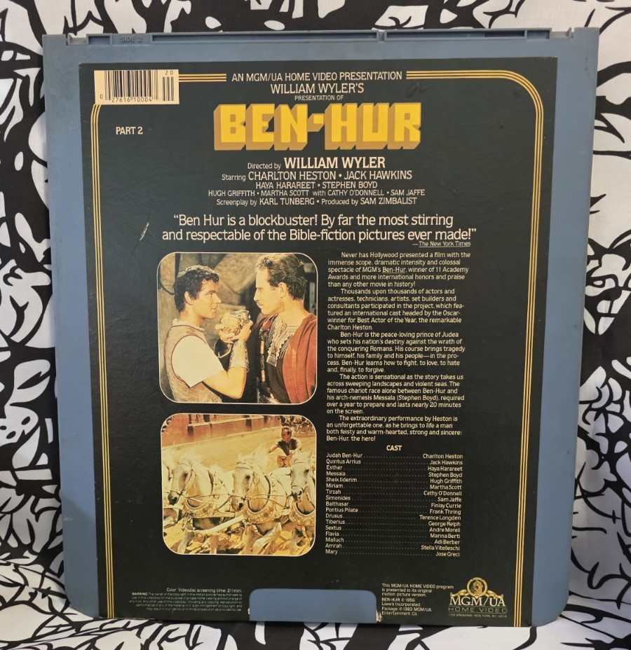 Ben Hur 1959 CED Videodisc Part 1 Charlton Heston William Wyler Epic