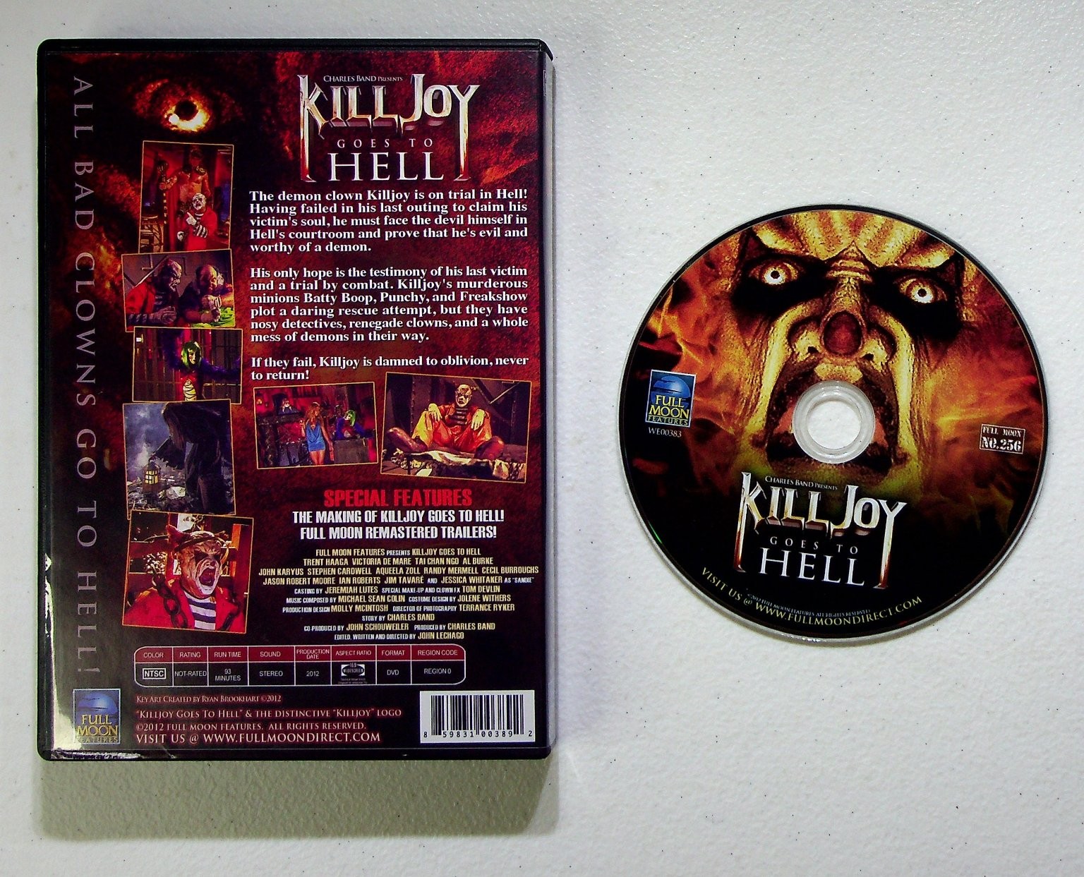 Killjoy Goes to Hell DVD 2012 John Karyus Charles Band Full Moon 80 Min
