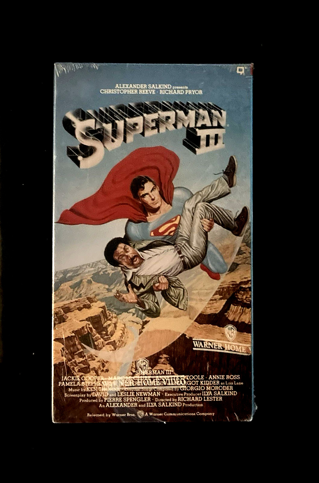 First Slip Case Sealed VHS “SUPERMAN III” Wraparound Watermarks it’s a Keeper!!!