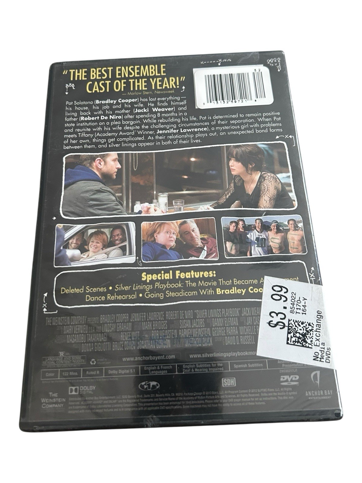 Silver Linings Playbook DVD David O. Russell(DIR)sealed