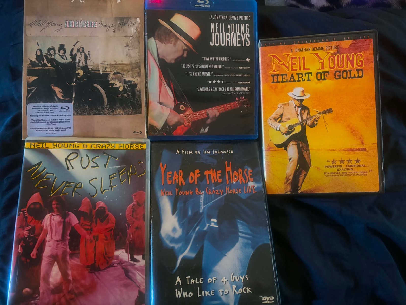 Neil Young & Crazy Horse DVD & BR Lot- AMERICANA/Journeys/Heart/Year/Rust