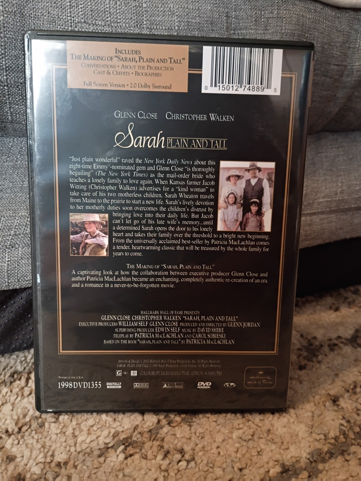 Sarah Plain and Tall [1990] (DVD, 2002, Hallmark) Glenn Close Christopher Walken