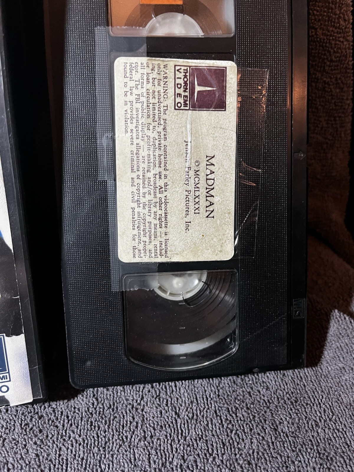 MADMAN “Marz” VHS 1981 Thorn EMI TVB 1733 Paul Ehlers Horror Slasher Ex-Rental