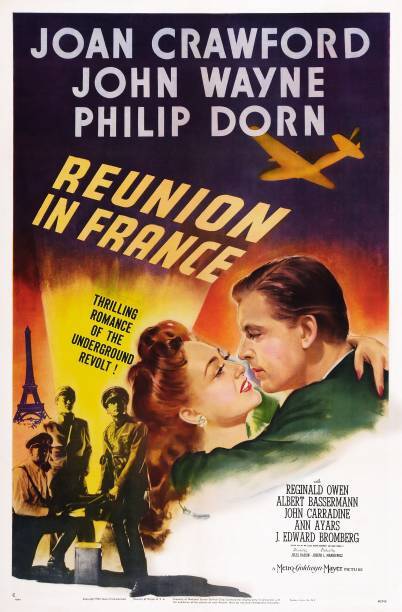Reunion In France poster Joan Crawford Philip Dorn 1942 Old Movie Photo