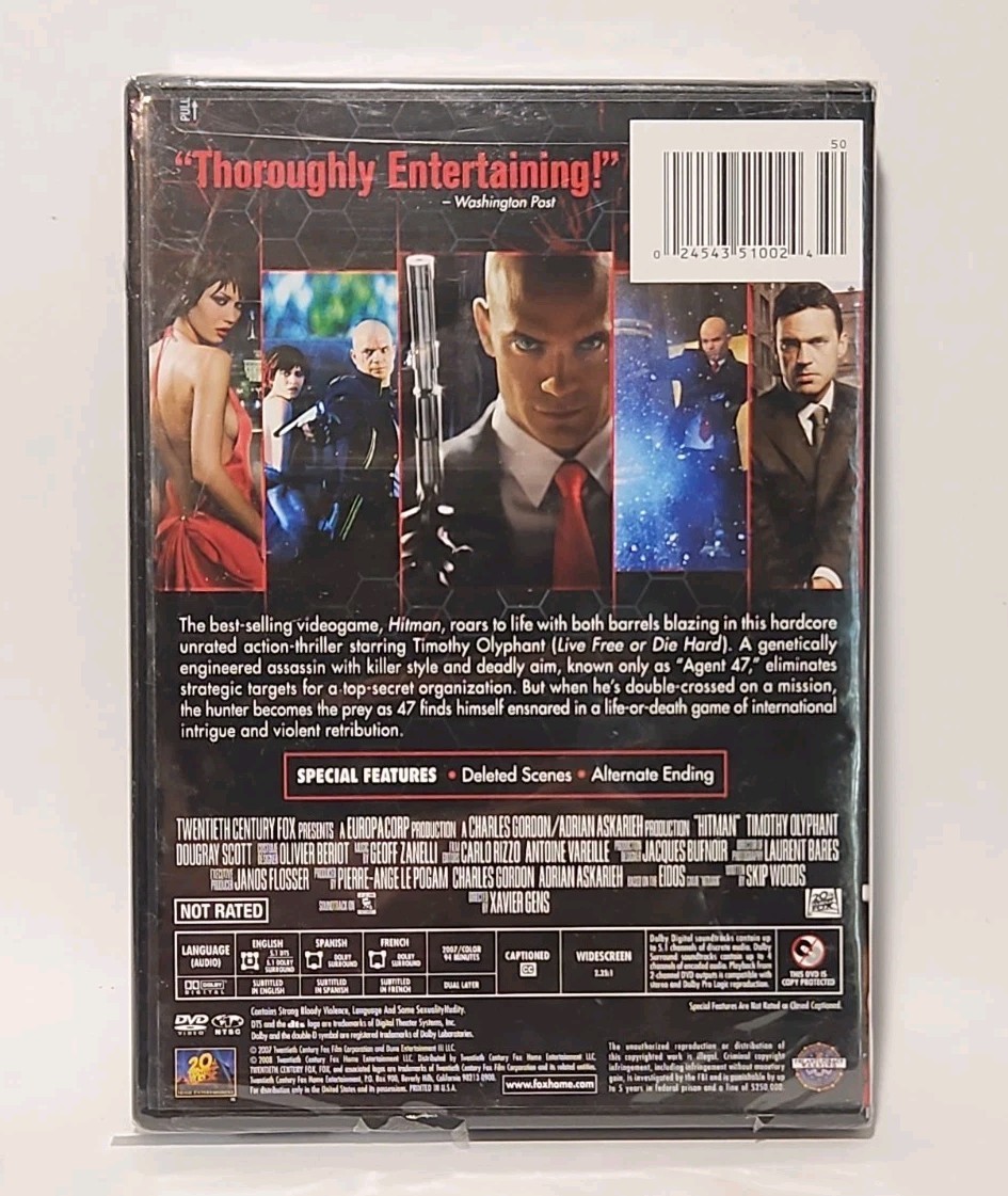 Hitman Unrated (DVD, 2009, Widescreen) Timothy Olyphant USA 6580