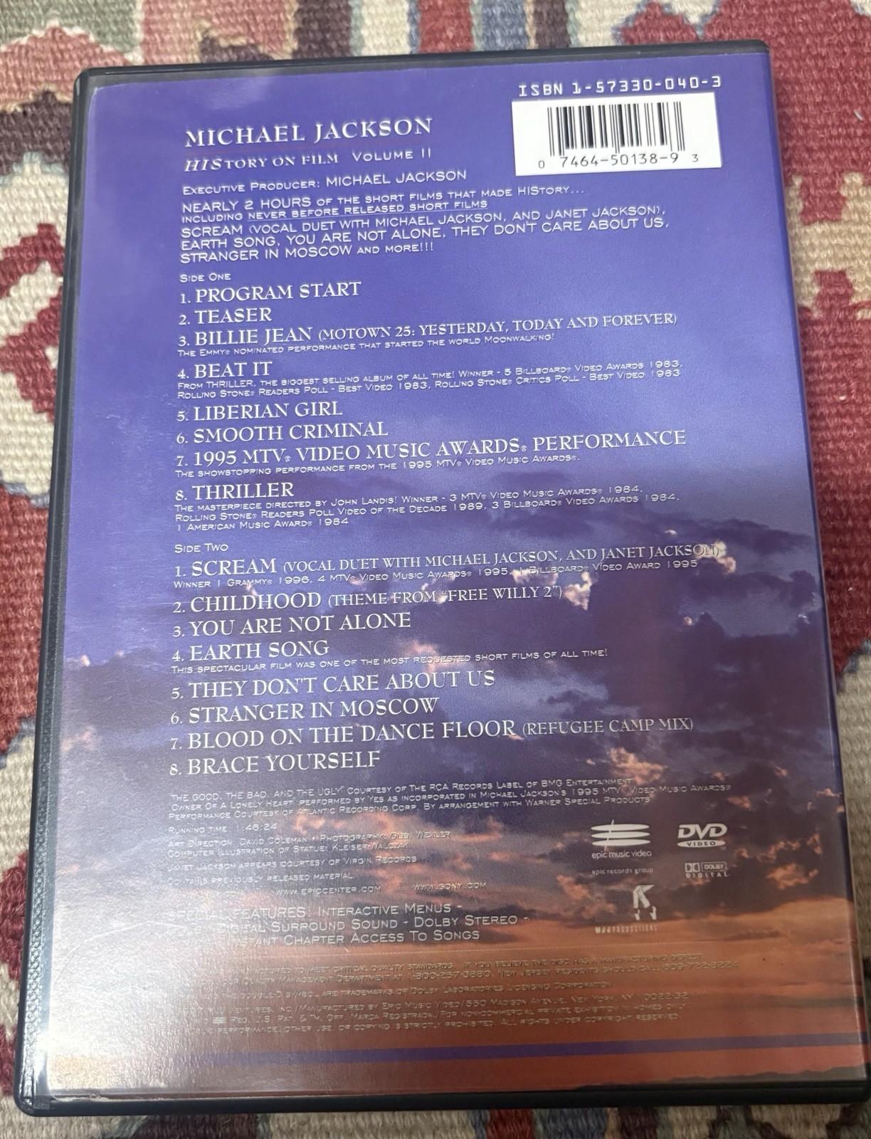 Michael Jackson History on Film Volume II DVD Out Of Print