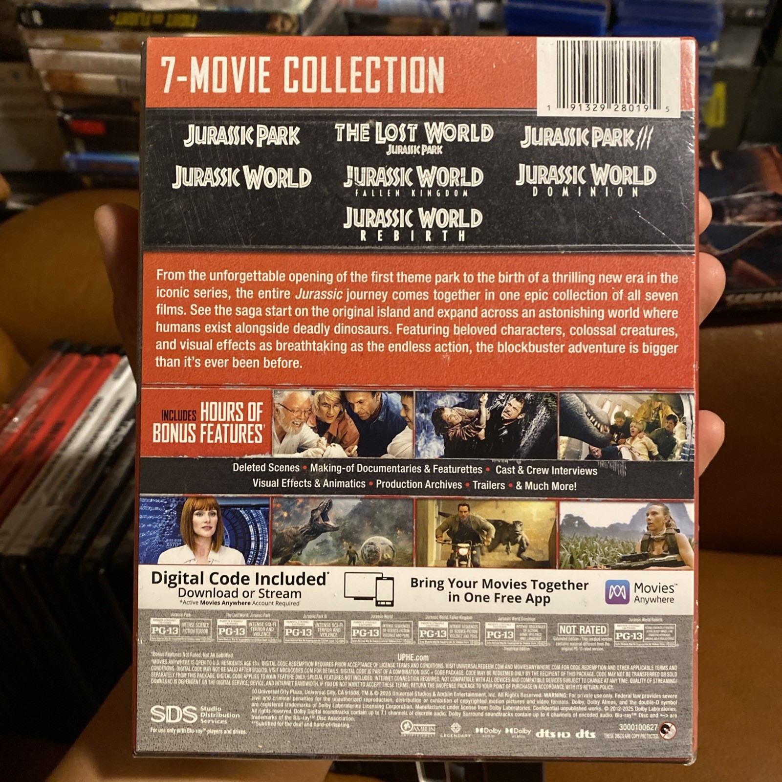 Jurassic World 7-Movie Collection Blu-ray BRAND NEW!!!!! (Jurassic Park)