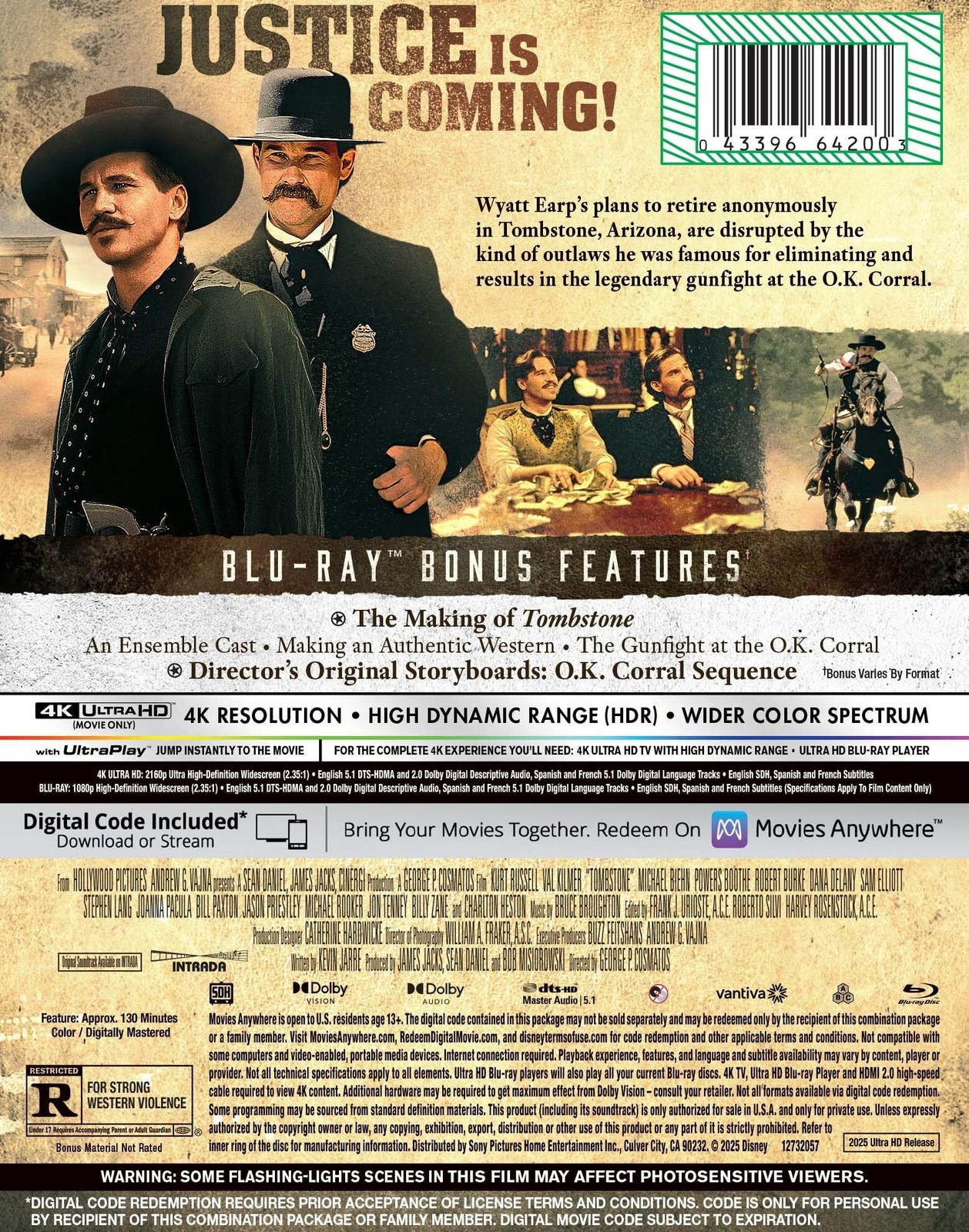 Steelbook Tombstone (4K UHD + Blu-ray + Digital)