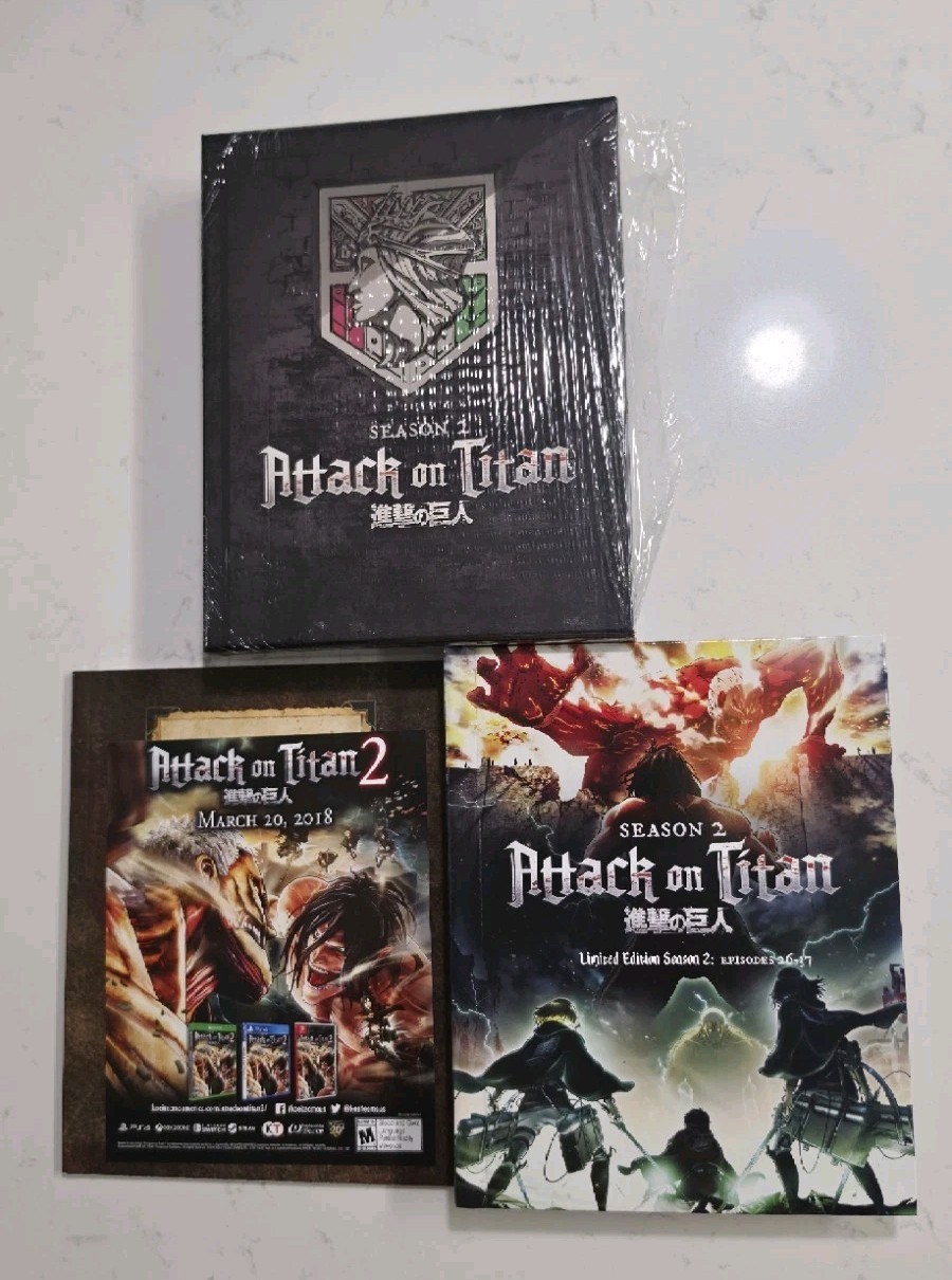 Attack on Titan Season Two Limited Edition (Blu-ray Disc/DVD, 2018, 4-Disc Set)
