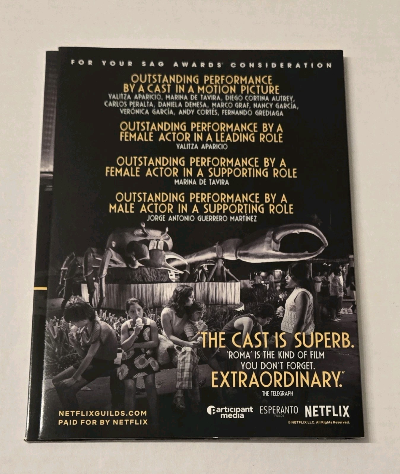 ROMA Movie FYC Promo DVD Rare Cover Collectible 2018 Drama