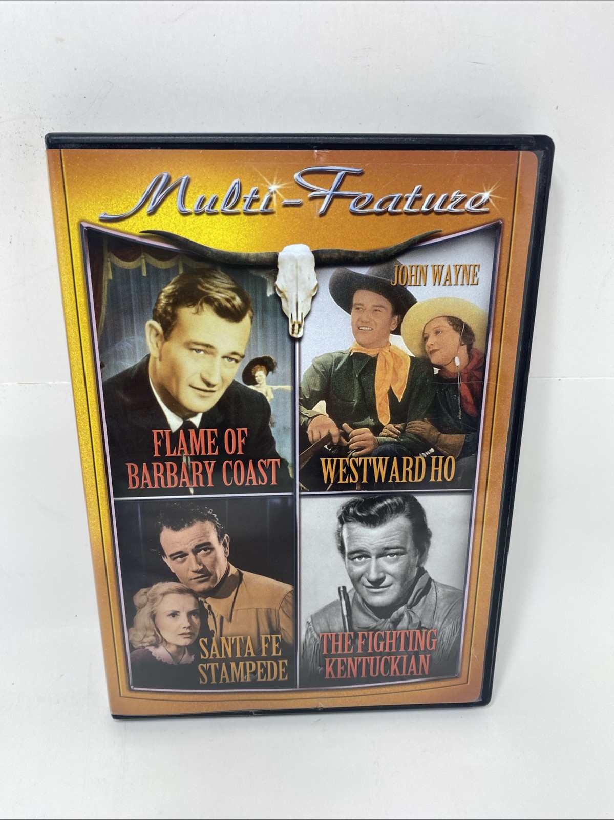 John Wayne Set ( DVD, 2010, 4-Disc Set) Westward Flame Stampede Kentuckian