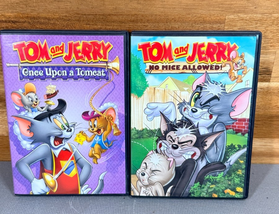 Tom and Jerry DVD Lot No Mice Allowed & Once Upon a Tomcat 2 Movie Set