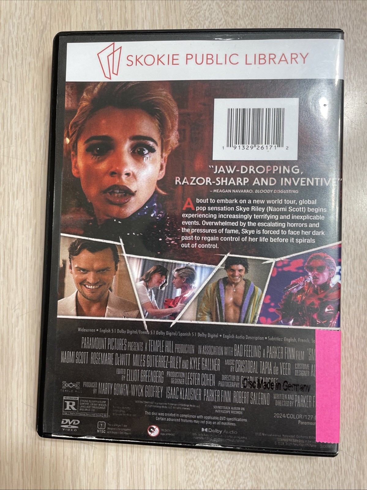 SMILE 2 DVD MOVIE 2025 PLAYS GREAT HORROR CLASSIC NAOMI SCOTT DREW BARRYMORE