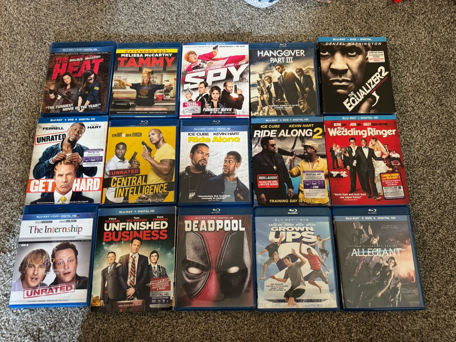 Lot of 15 Blu-Ray DVDs Assorted Titles