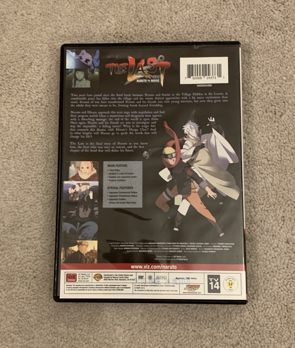 The Last Naruto The Movie DVD (2014, Pierrot) *Tested, Working*