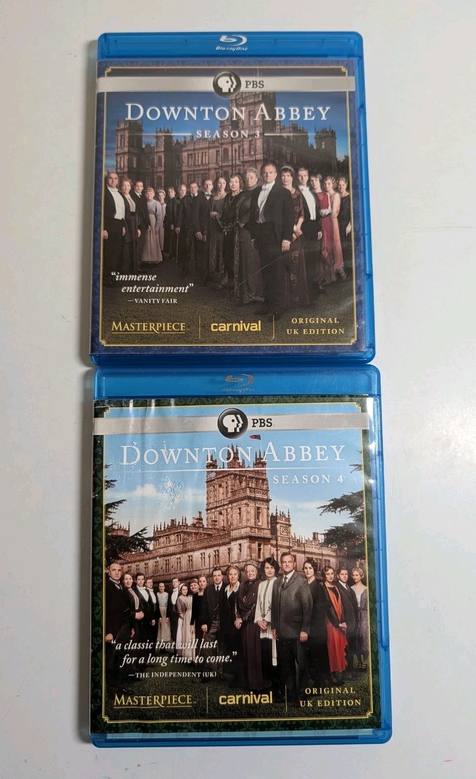Downton Abbey: Season 3 & 4 Blu-ray Disc 2014 3-Disc Set Hugh Bonneville TV Show