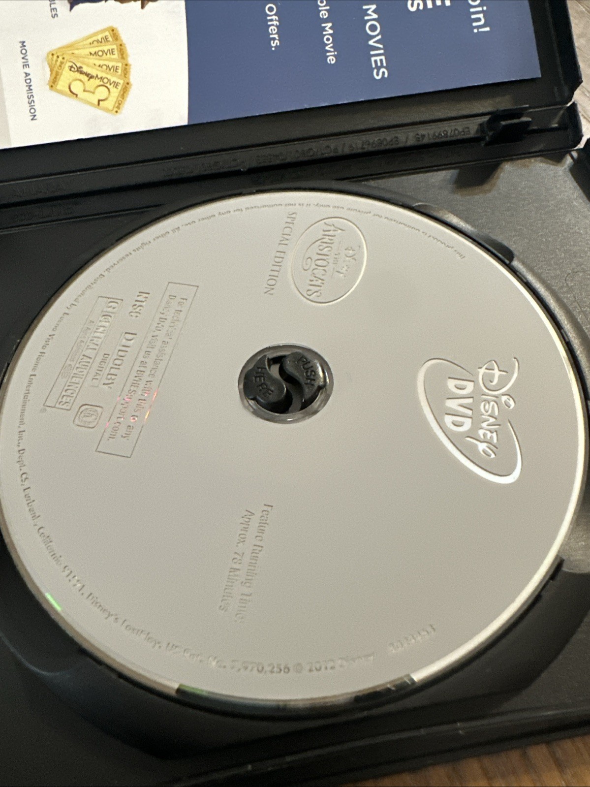 The Aristocats (DVD, 1970) Clean Disc