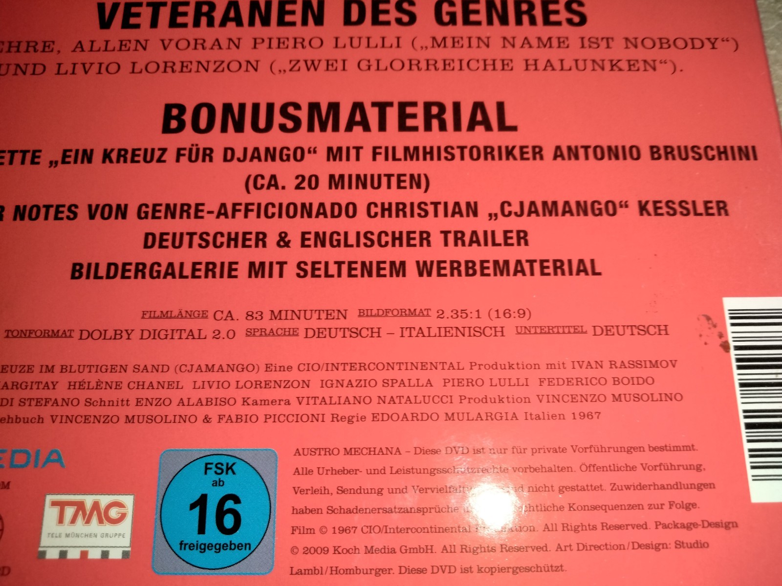 Cjamango DVD REGION 2 PAL Spaghetti Western English