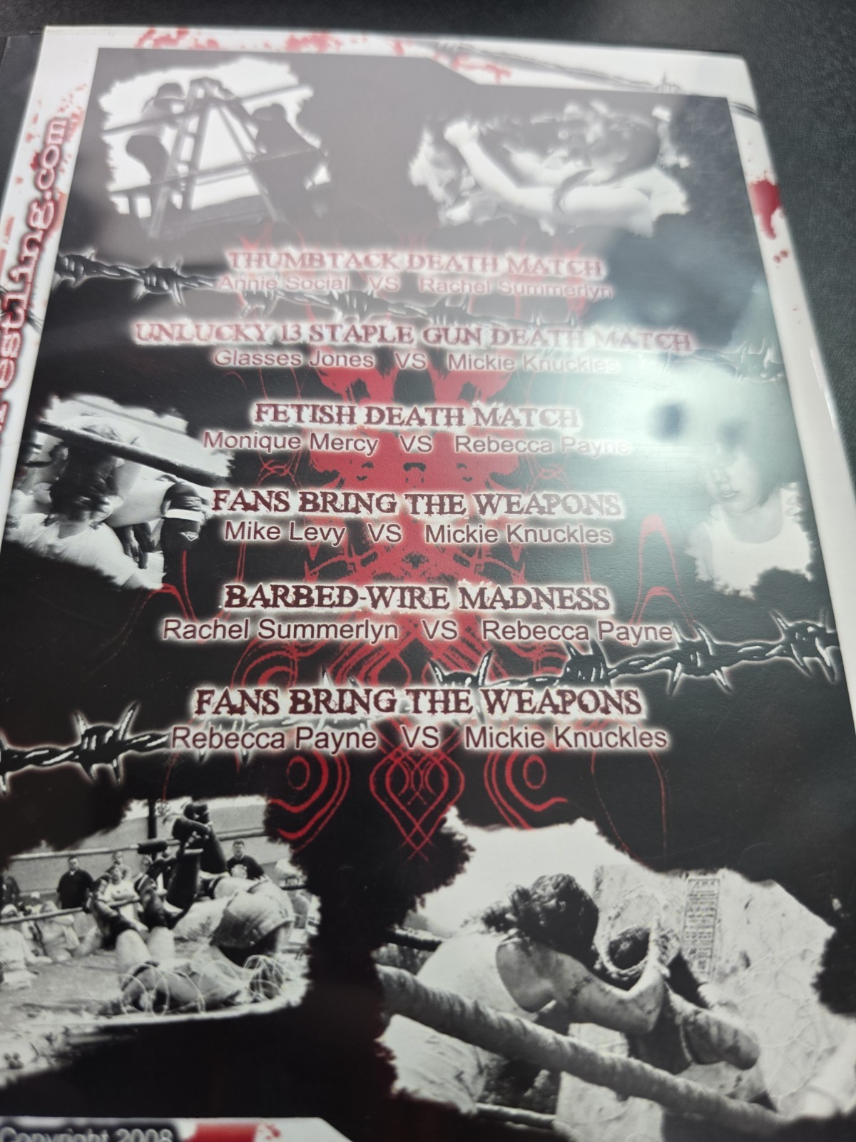 IWA Queen of the Deathmatch Tournament DVD 2008 Mike Levy Incident Mid South