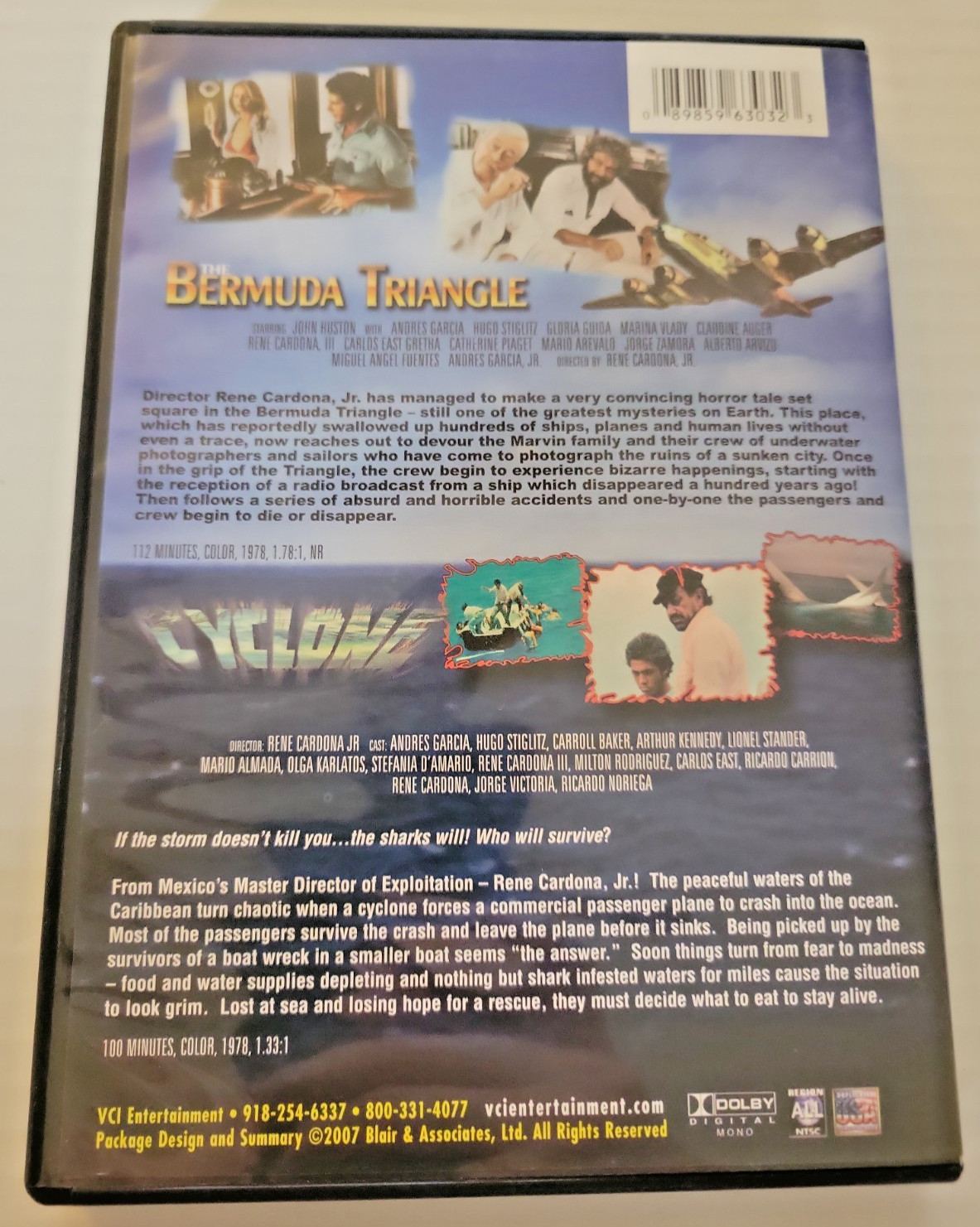 The Bermuda Triangle/ Cyclone (DVD, 1978, 2 FILM) RARE OOP