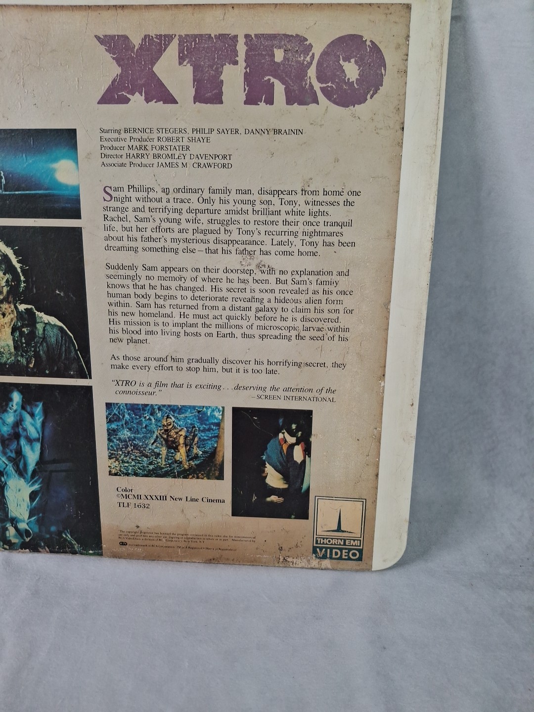 XTRO (RCA CED VideoDisc 1982) ** CULT CLASSIC HORROR Tested Working