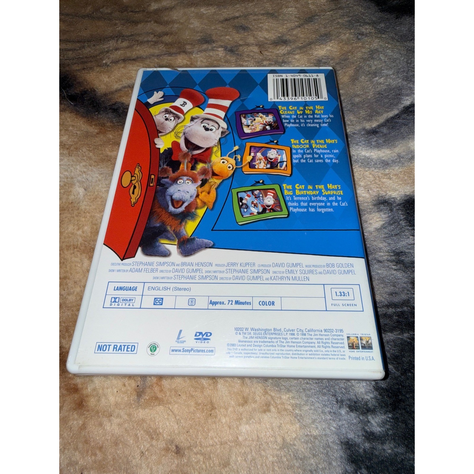 The Wubbulous World of Dr. Seuss The Cats Playhouse DVD Jim Henson 3 Episodes