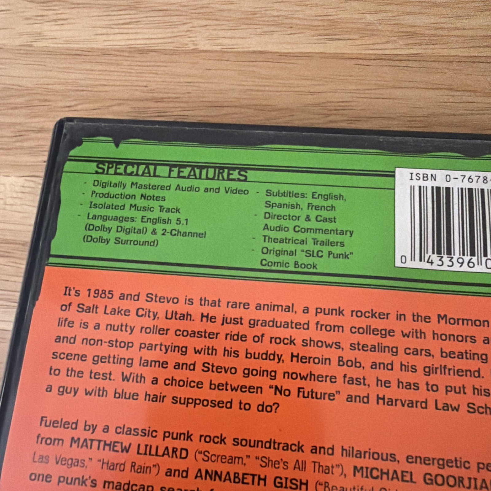 SLC Punk (DVD, 1999) Matthew Lillard, Annabeth Gish RARE OOP Authentic US