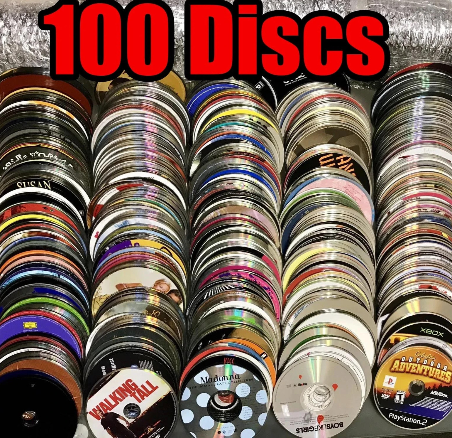 Wholesale DVD Lot of 100 Bulk Movies Discs Only – Mixed Genres ships Fast/free..