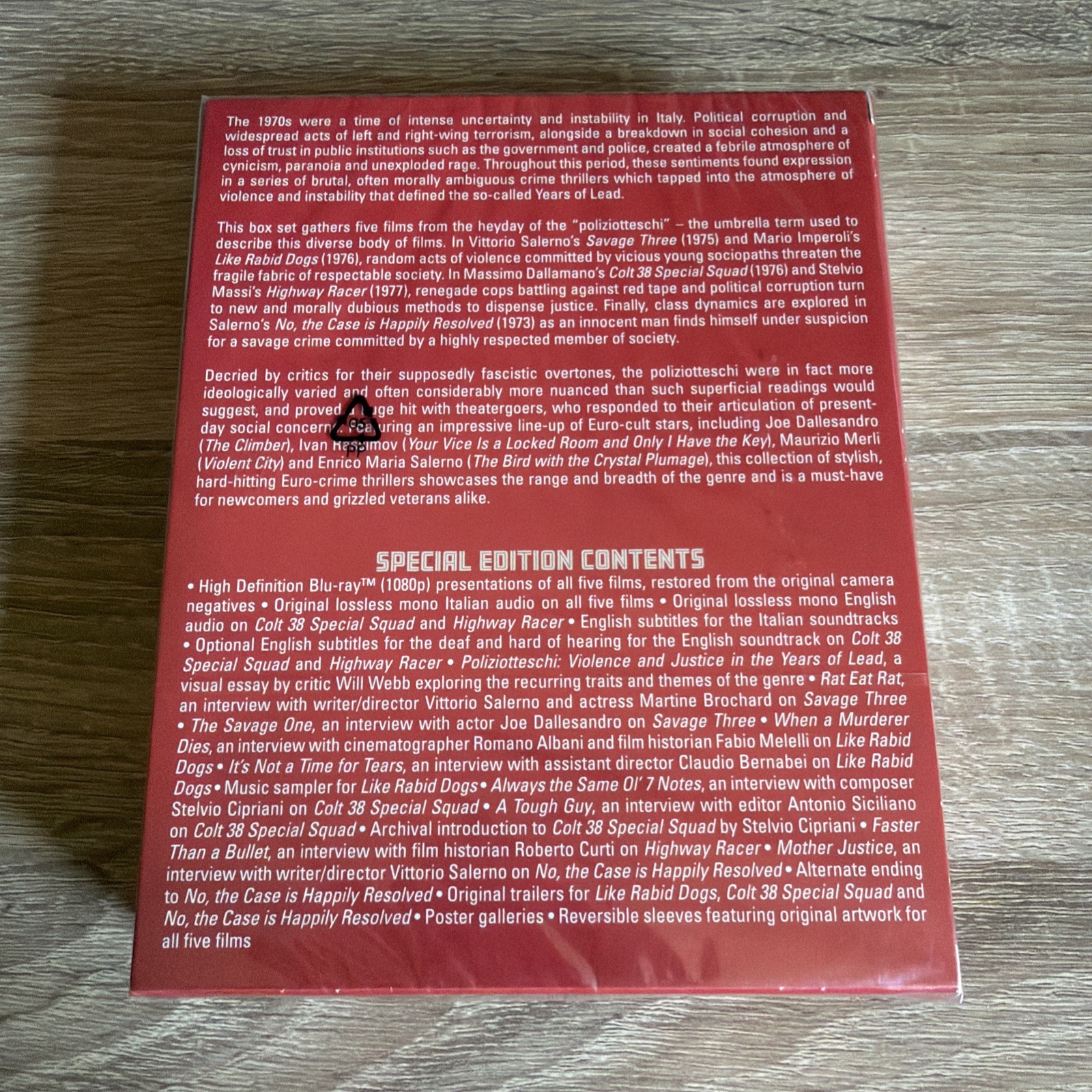 Years of Lead: Five Classic Italian Crime Thrillers 1973-1977 (Blu-ray, Arrow)
