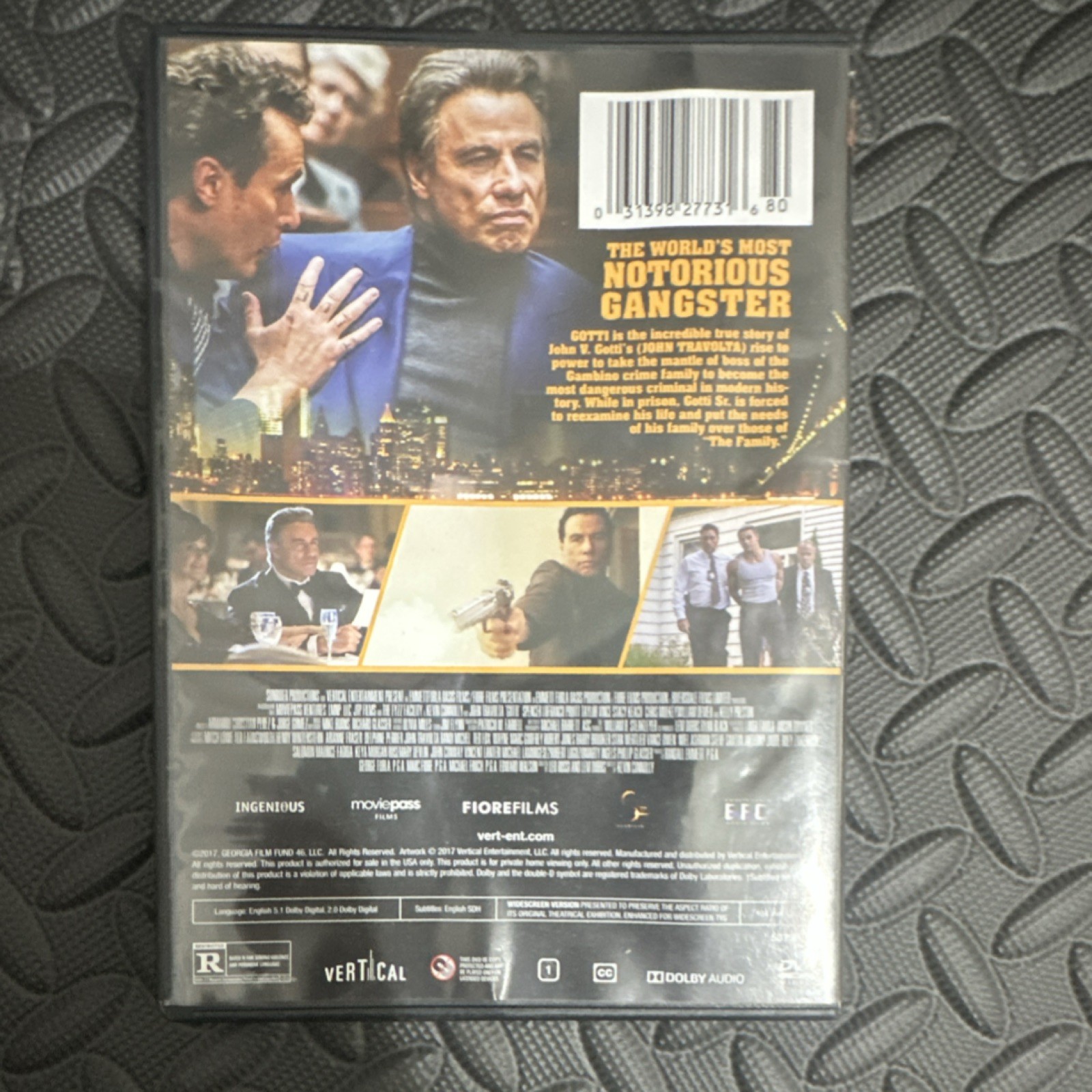 Vertical Ent DVD Crime Drama John Travolta Gotti R Rated Dolby Audio
