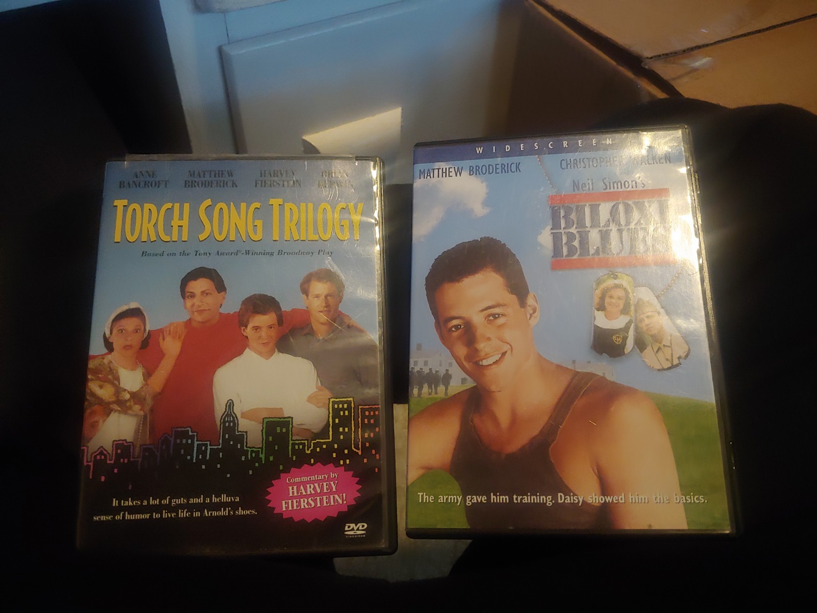 2 used Matthew Broderick DVDs – Torch Song Trilogy, Biloxi Blues – Anne Bancroft