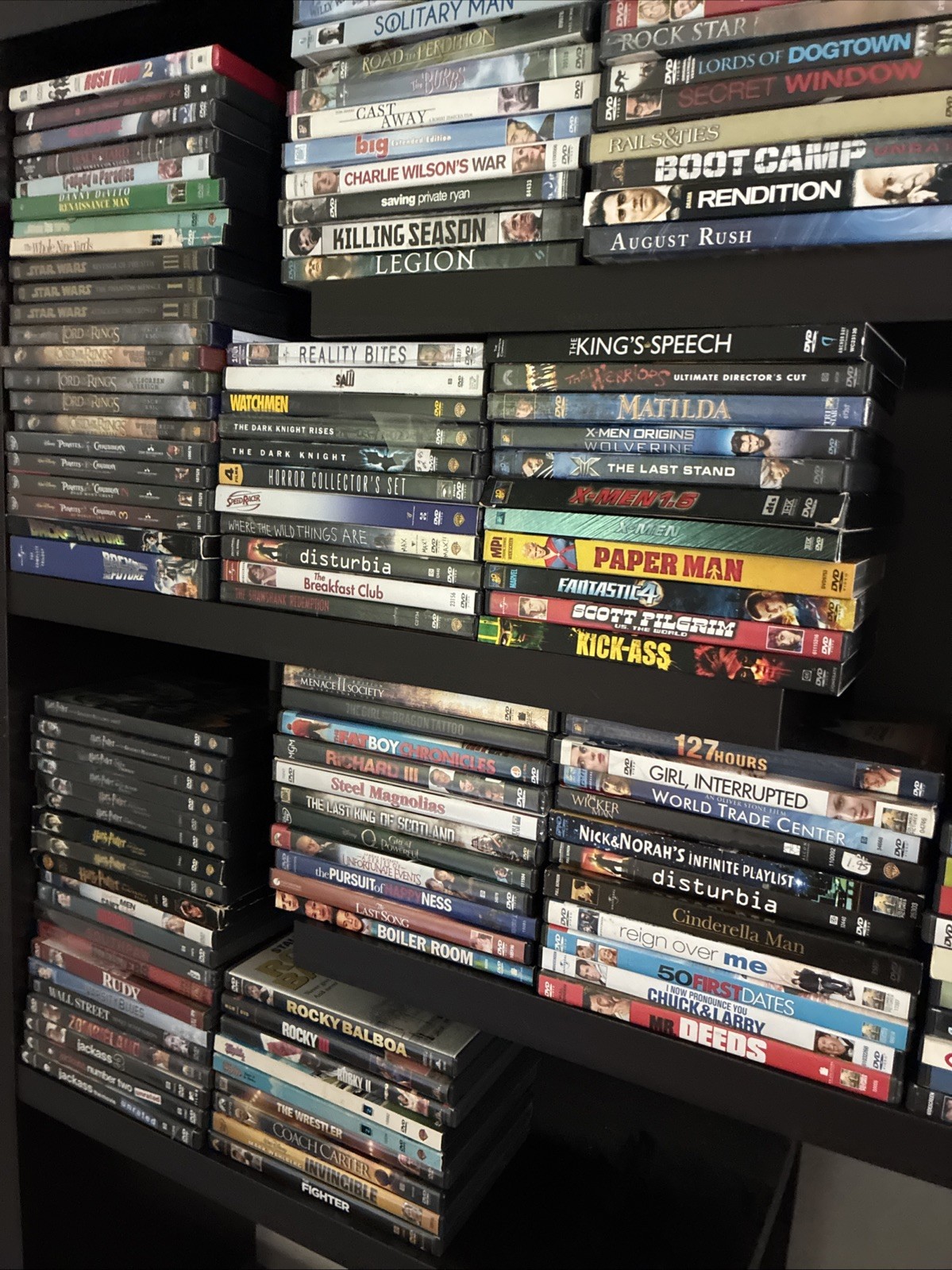 Lot Of 150 DVDs- Used. Titles across all Genres. Please See Pictures For Titles.