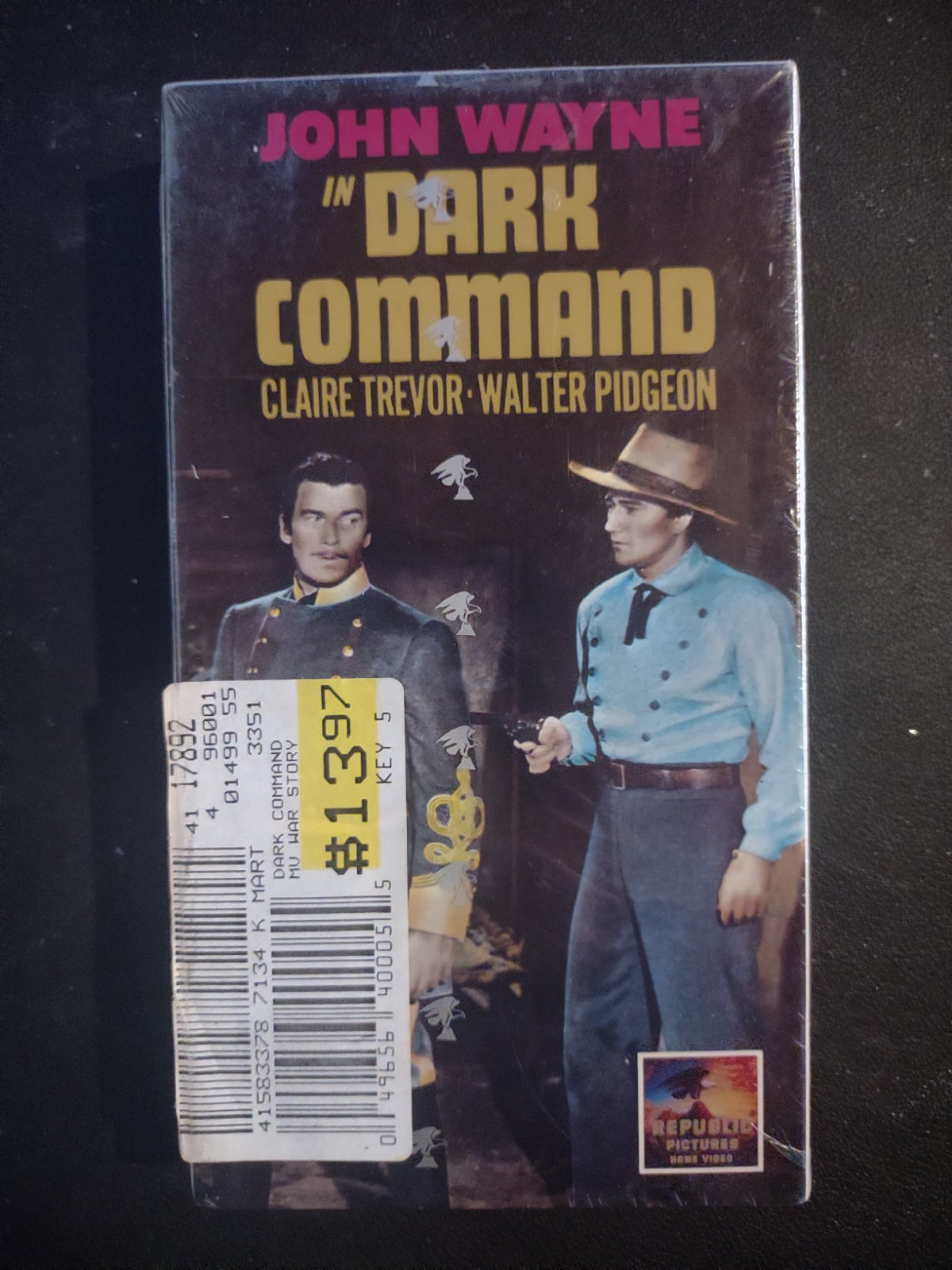 John Wayne The Dark Command SEALED VHS Tape 0881 – Republic Pictures –