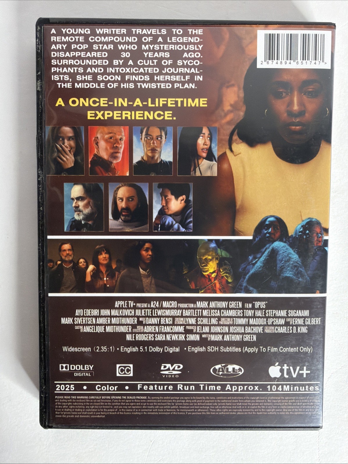 Opus (2025) DVD, Apple TV Film