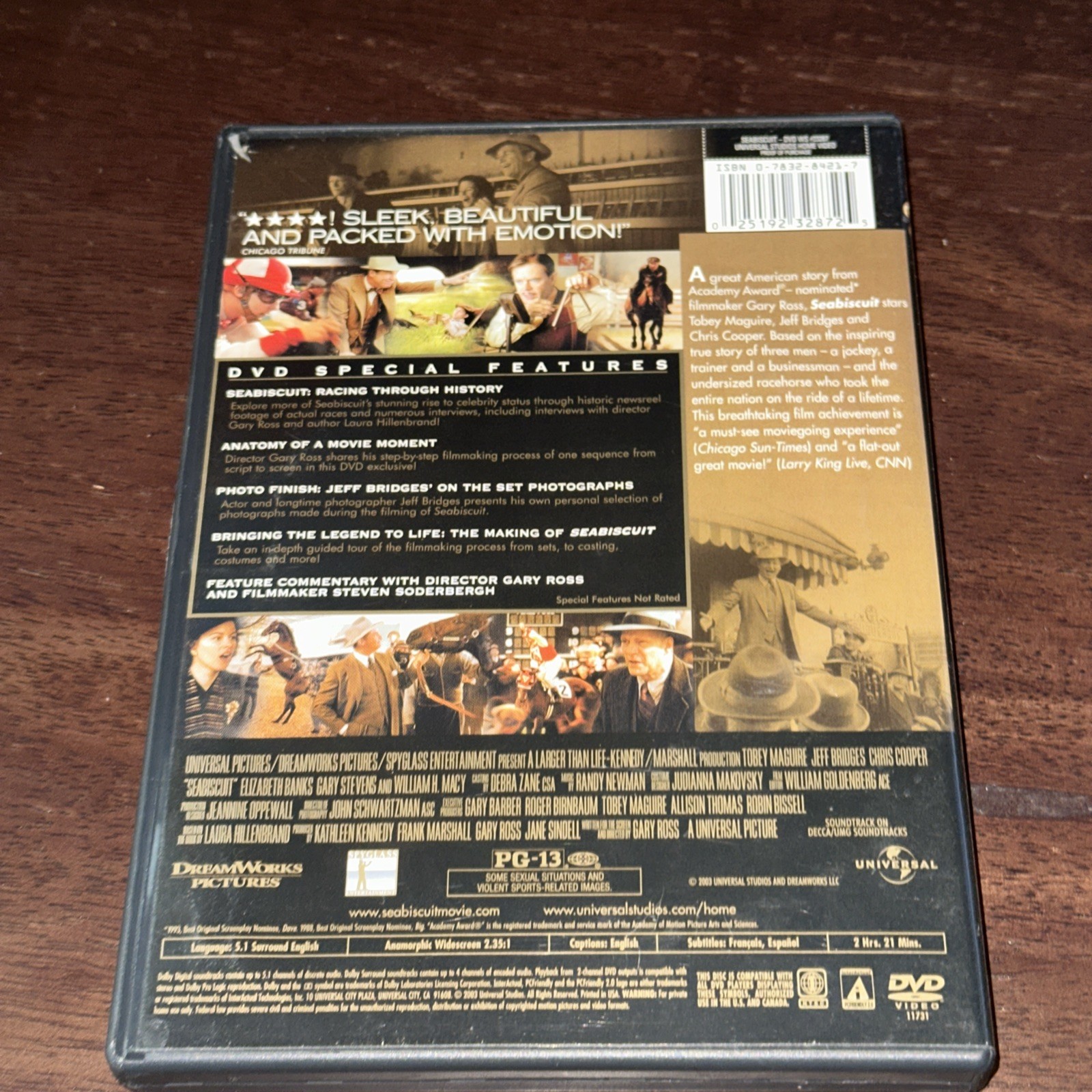 Seabiscuit (DVD, 2003) – Inspiring True Story of Triumph & Horse Racing Legend