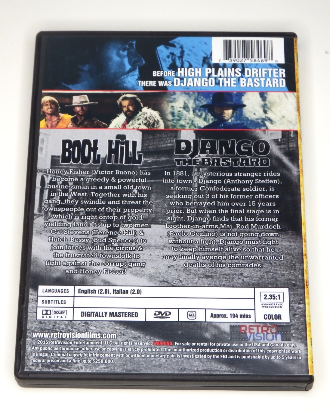 Boot Hill (1969) & Django the Bastard (1969) – DVD Spaghetti Western Double Feat