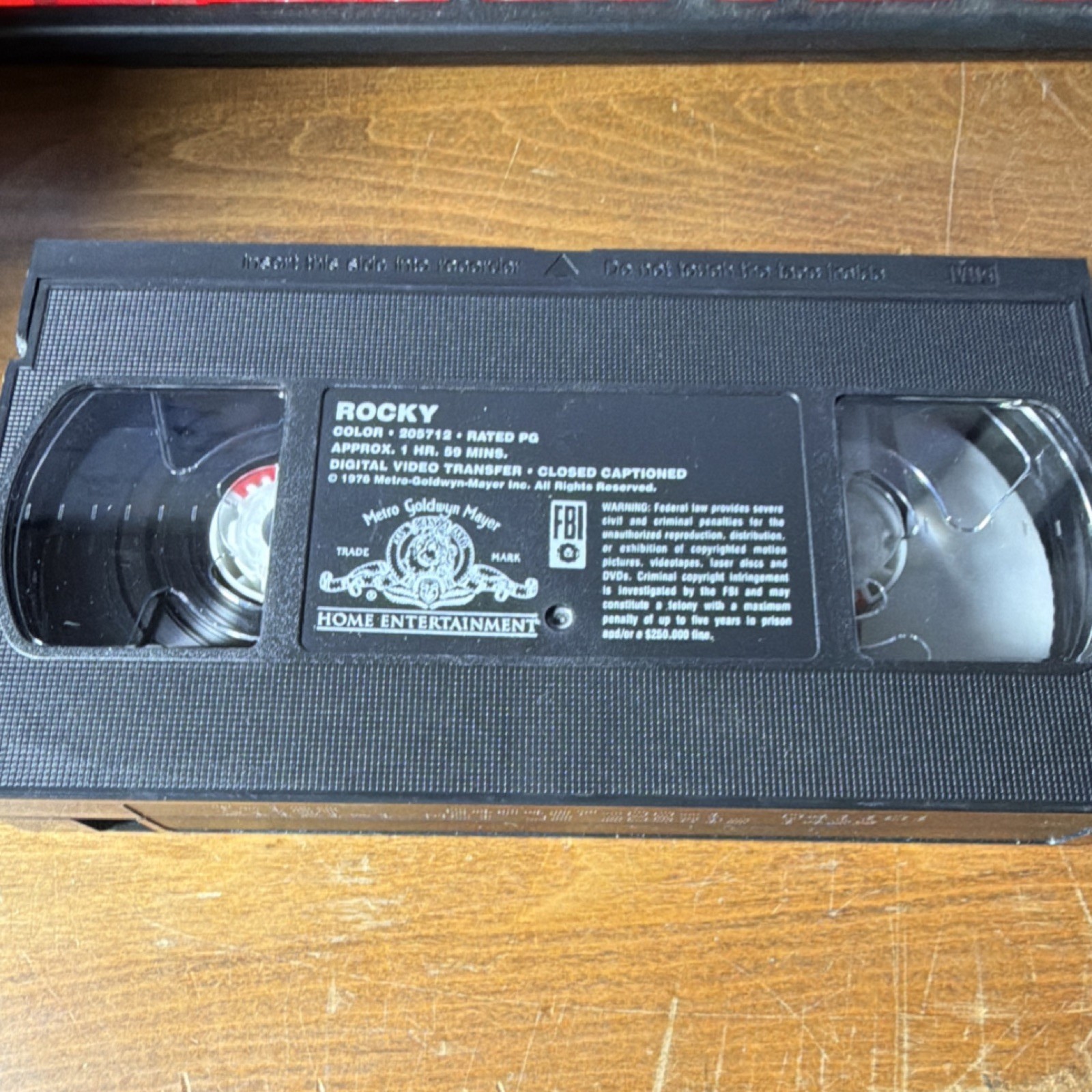 MGM Rocky VHS NTSC Drama Boxing Sylvester Stallone John G. Avildsen 1976