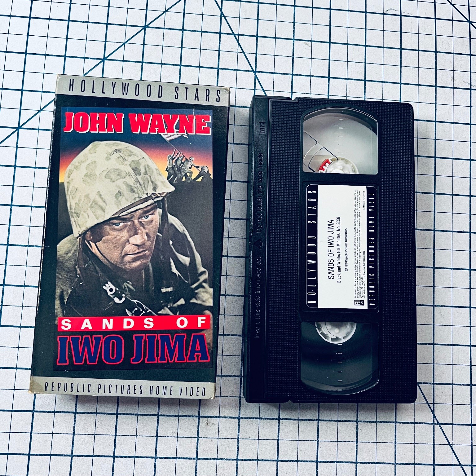 Sands of Iwo Jima VHS 1949 WWII War Drama John Wayne Republic Pictures USED