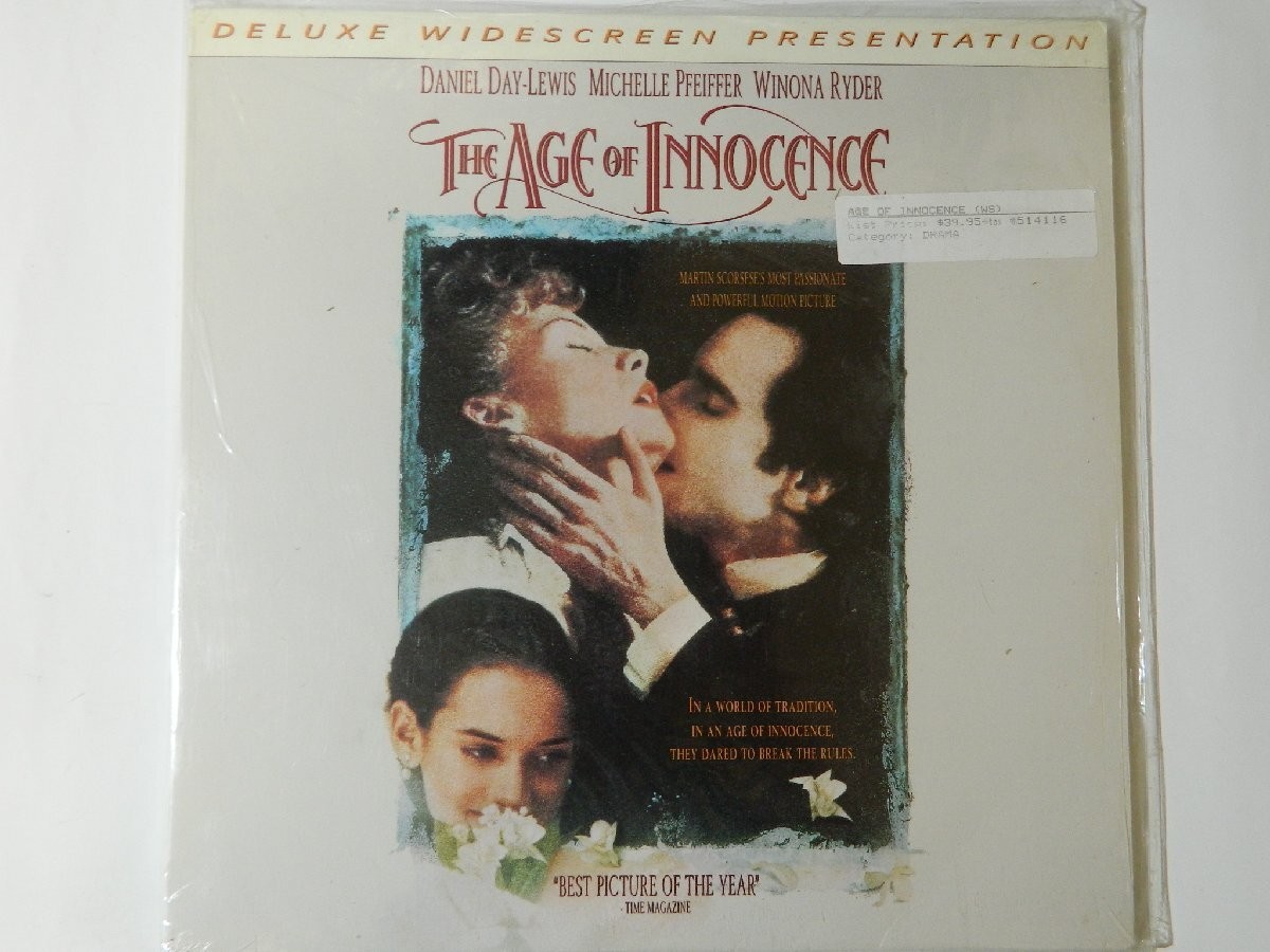 The Age Of Innocence Laser Disc CLV 138min Used Columbia Pictures