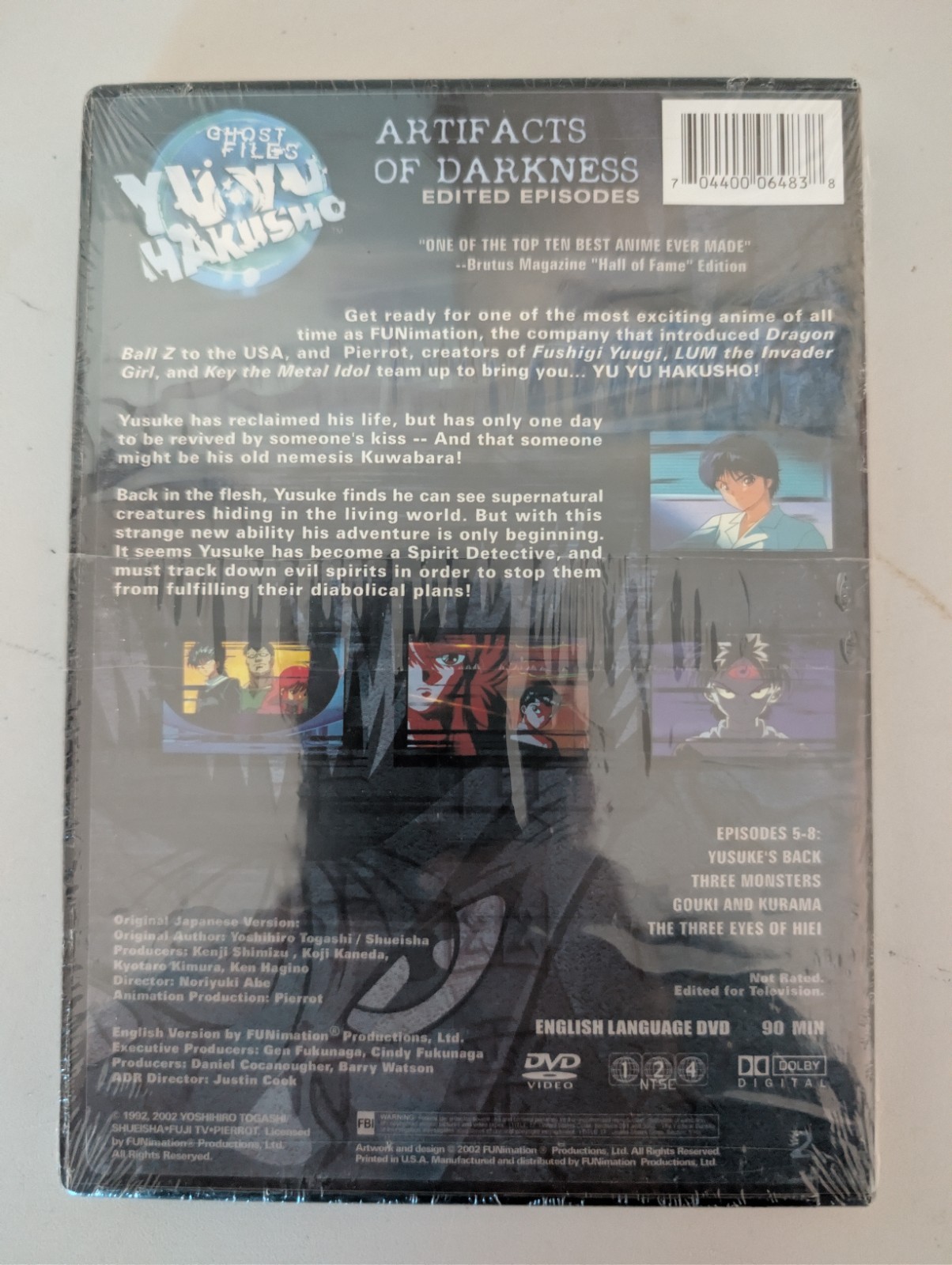 Yu Yu Hakusho Ghost Files “Artifacts Of Darkness” Factory Sealed DVD