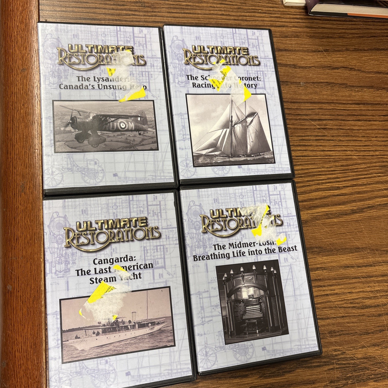 Ultimate Restorations 4 DVD Lot: Cangarda Lysander Schooner Coronet Midmer-Losh