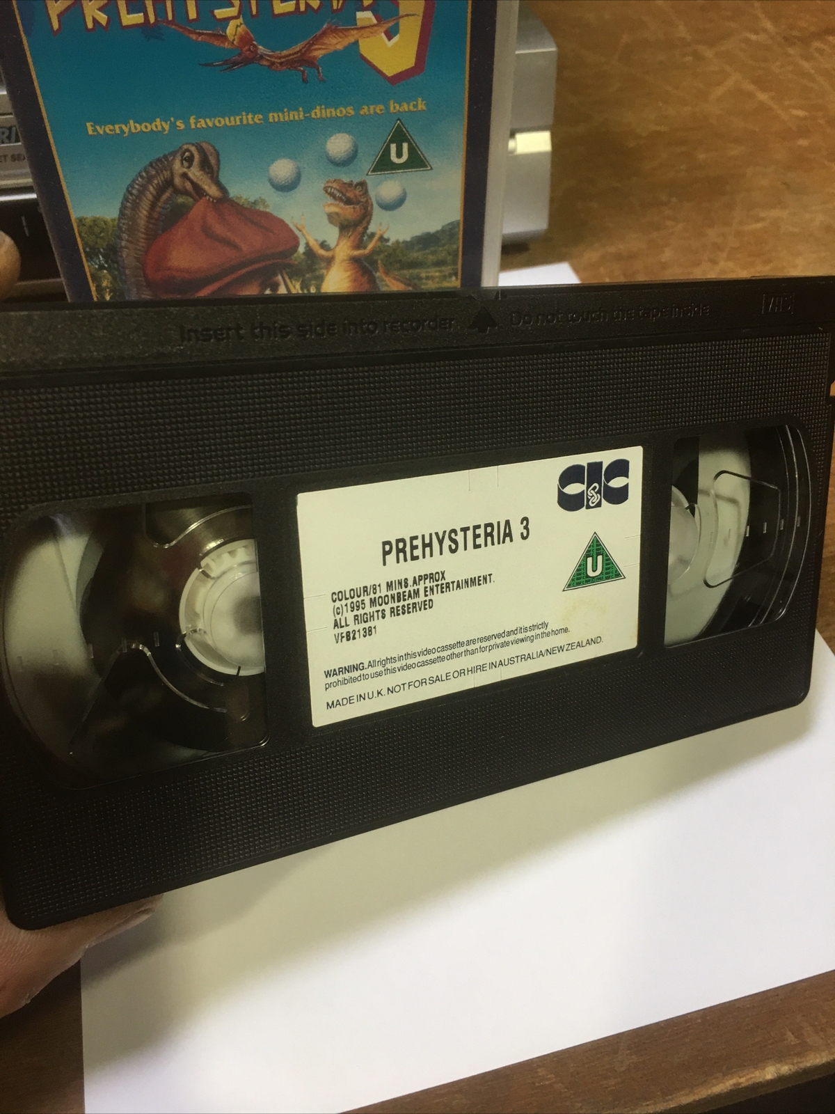 Prehysteria 3 VHS video cassette PAL UK Moonbeam 1995 Dinosaurs Golf Course OOP