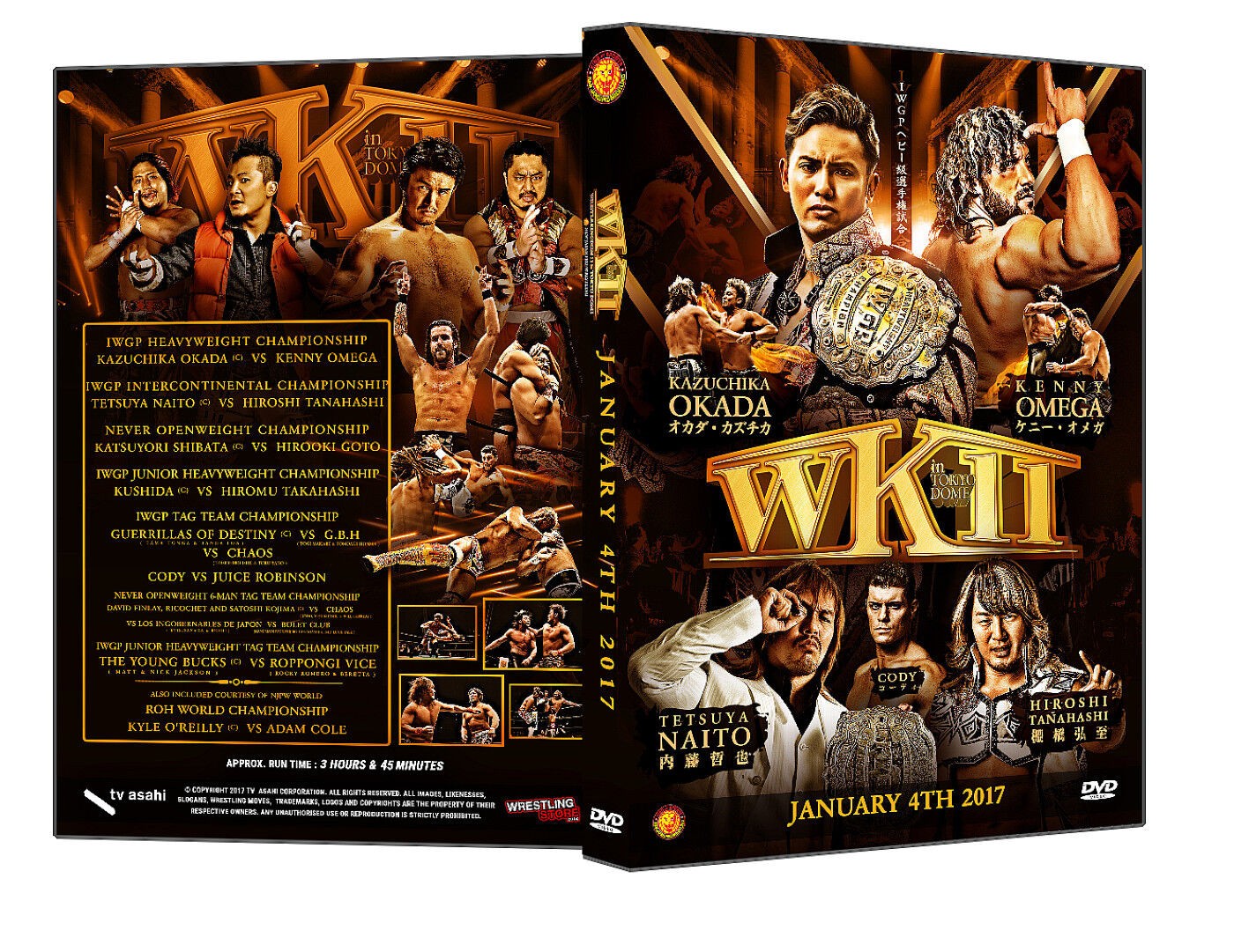 Official NJPW New Japan Pro Wrestling : “Wrestle Kingdom 11” 2 Disc DVD Set