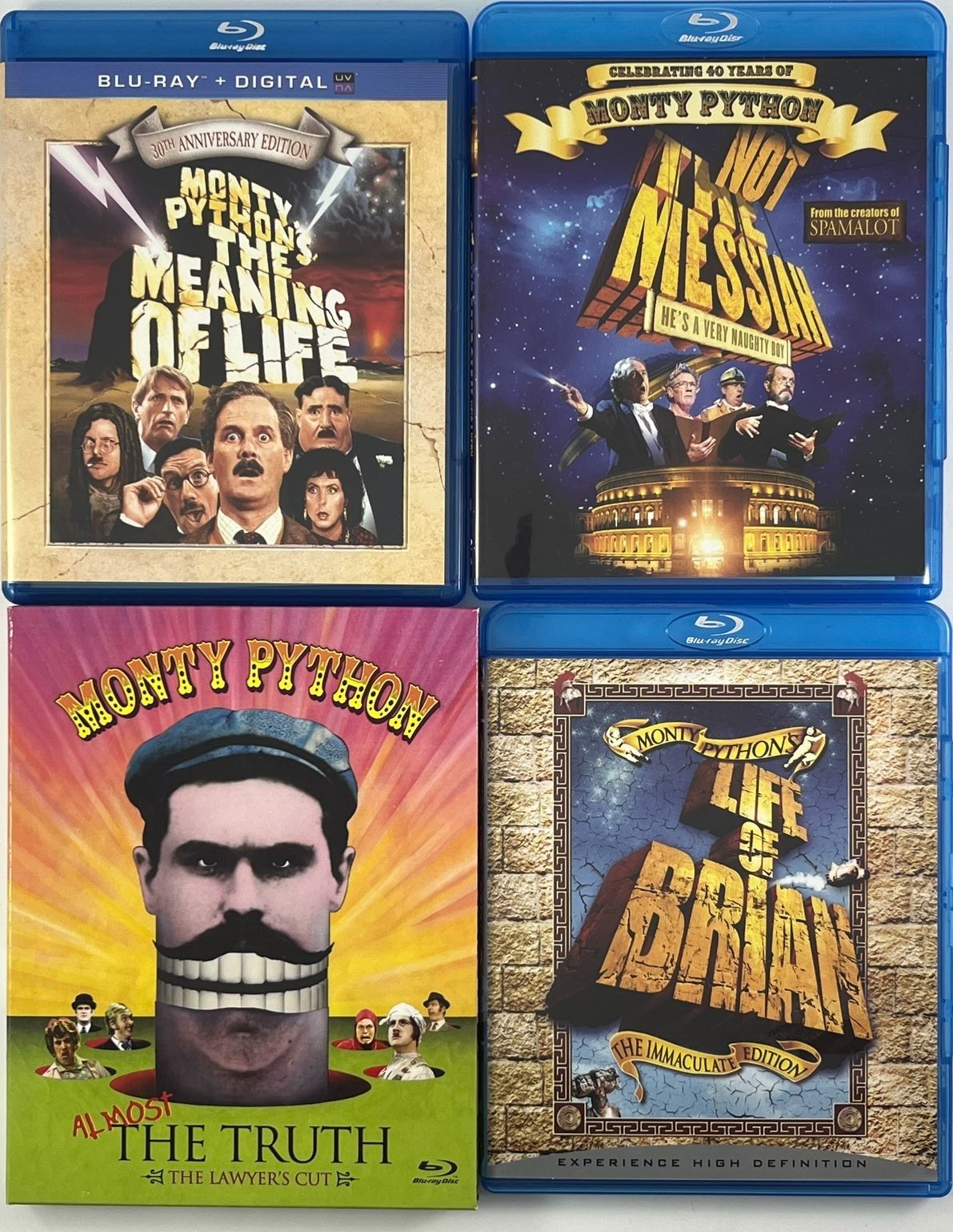 Monty Python 4 Blu-Ray Lot Meaning of Life, Truth, Life of Brian Not the Messiah