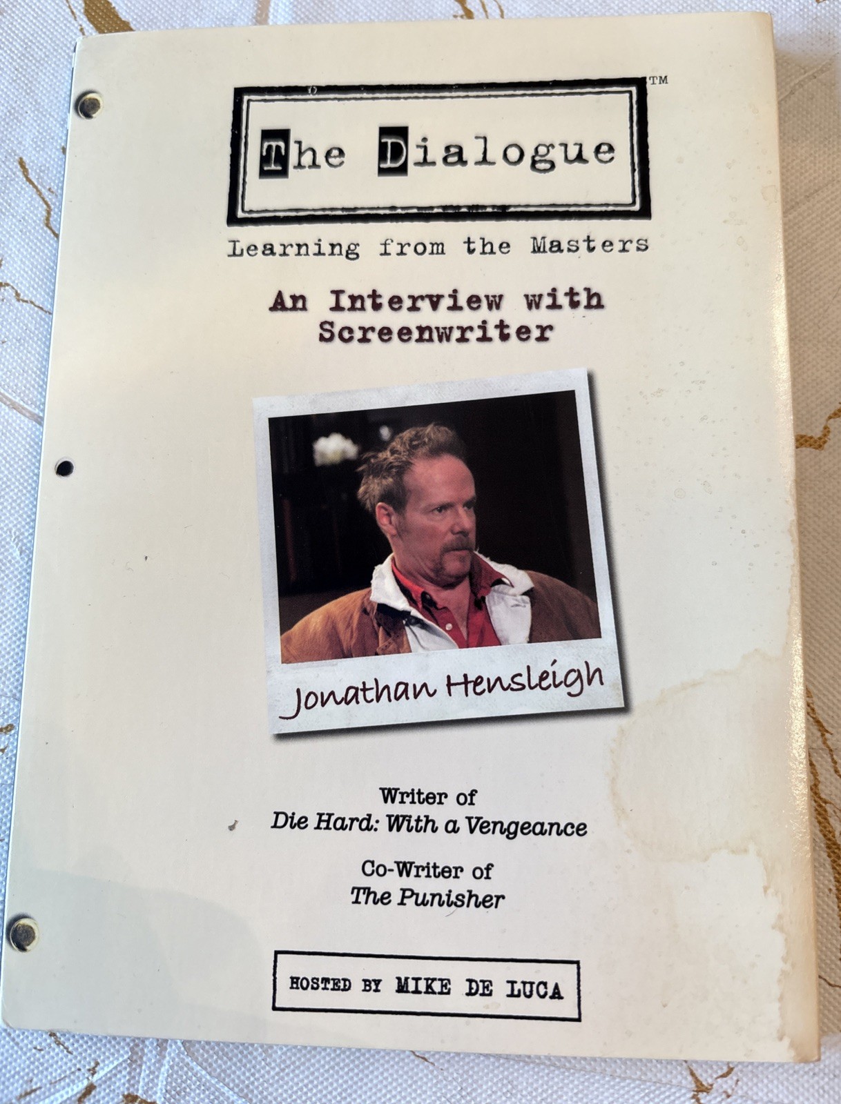 The Dialogue: Learning from the Masters: an Interview with Screenwriter Jonathan