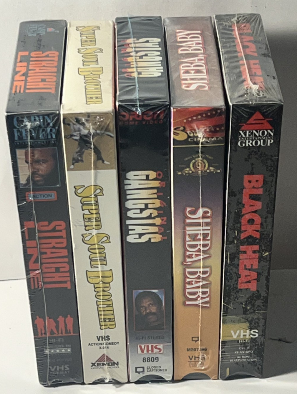 Lot of 5 Blaxploitation New Vhs Collection Soul Cinema Pam Grier MR T Jim Brown