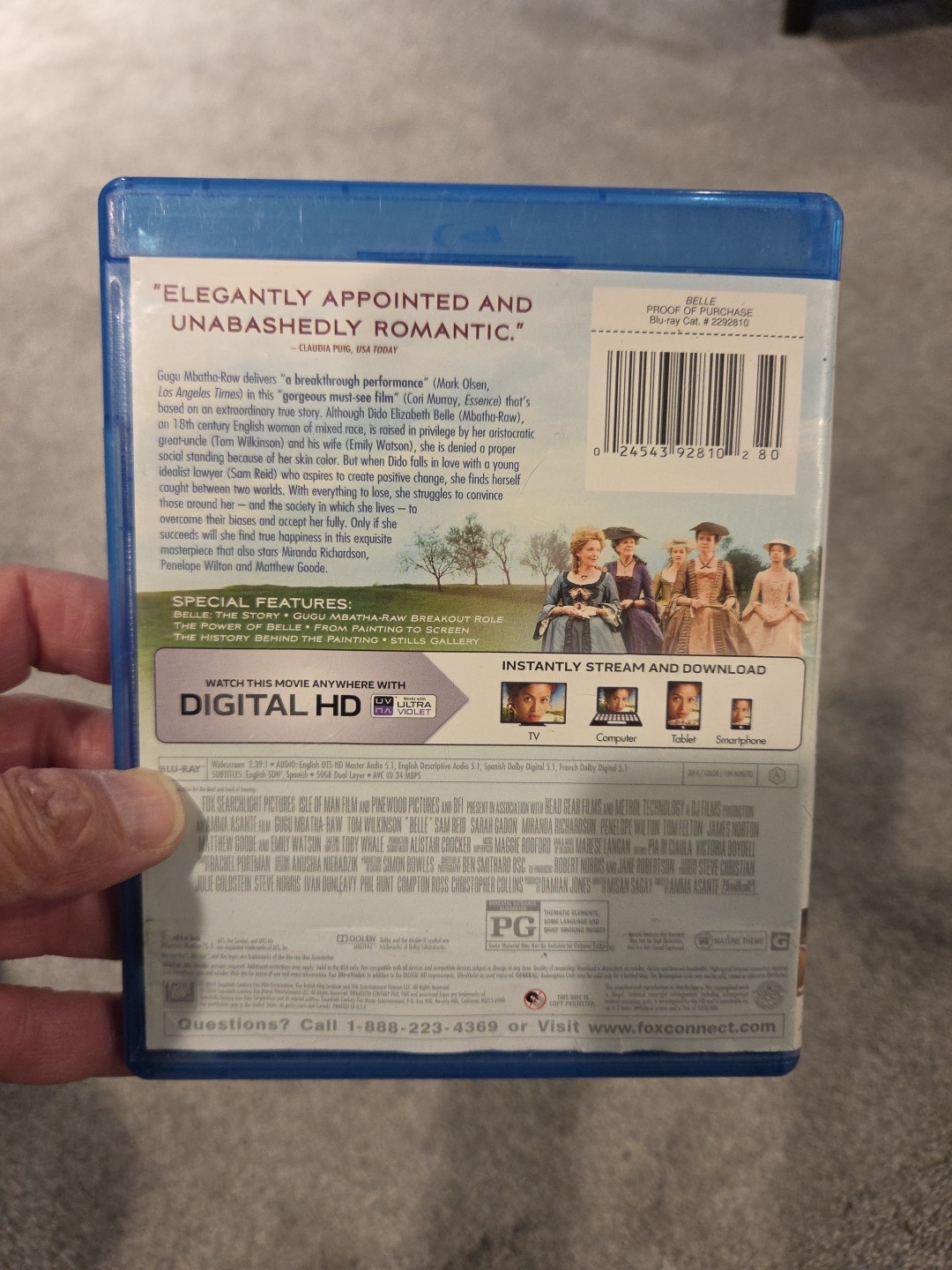 Belle (2013/2014, Blu-ray DIGITAL) Gugu Mbatha-Raw, Tom Wilkinson